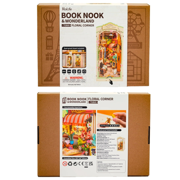 Puzzle 3D RoLife Book Nook (TGB09) Numărul de piese: 164, Vârsta recomandată: 14+ photo 7