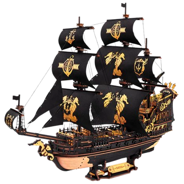 Puzzle 3D ROKR The Seahorse Barque (MCB02) Numărul de piese: 603, Vârsta recomandată: 14+ photo 1
