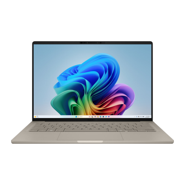 Ноутбук Asus ZenBook A14 OLED UX3407QA Забриски Бежевый 14" | 16 ГБ | 512 ГБ | Qualcomm Snapdragon X1 26 100 | VGA Встроенная photo 1