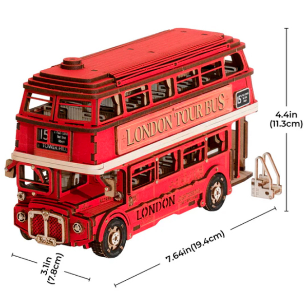 Puzzle 3D RoLife London Tour Bus (TGM02) Numărul de piese: 145, Vârsta recomandată: 14+ photo 6