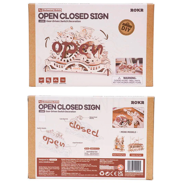 Puzzle 3D ROKR Open Closed Sign (LK506) Numărul de piese: , Vârsta recomandată: 14+ photo 6
