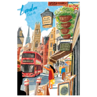 Puzzle 2D RoLife Walk in London (PT003) Numărul de piese: 1000, Vârsta recomandată: 14+