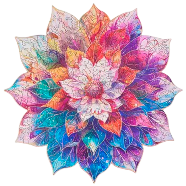 Puzzle 2D Rowood Mystic Mandala Flower (TA001) Numărul de piese: 200, Vârsta recomandată: 14+ photo 1
