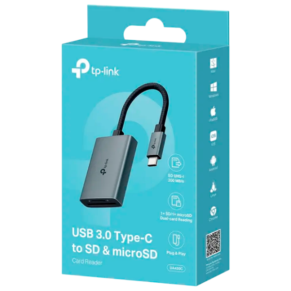 Cititor de carduri TP-Link UA430C Black USB 3.0 photo 4