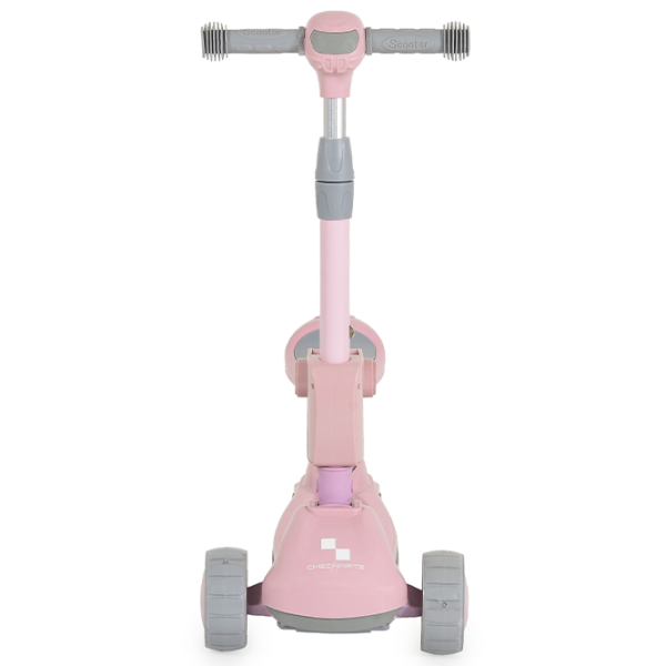 Trotinetă pentru copii cu trei roți Moni Checkmate (112286) Pink 3 ani, 50 kg, Din PU photo 3
