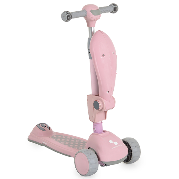 Trotinetă pentru copii cu trei roți Moni Checkmate (112286) Pink 3 ani, 50 kg, Din PU photo 5