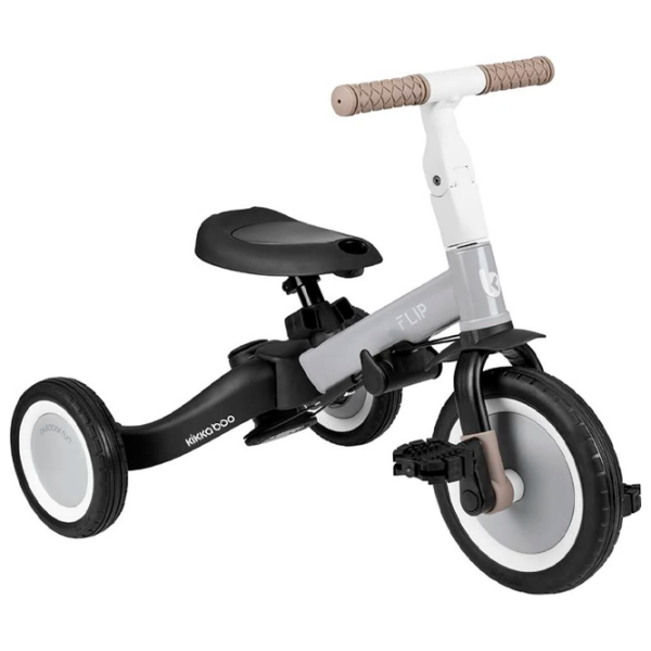 Triciclu KikkaBoo Flip Gray  Metal / Pentru copii photo 3