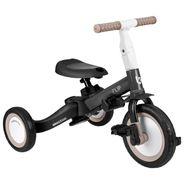 Triciclu KikkaBoo Flip Black  Metal / Pentru copii photo 3