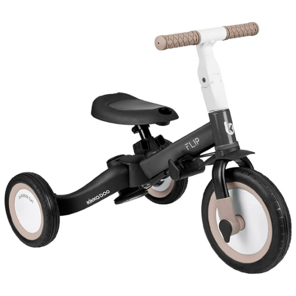 Triciclu KikkaBoo Flip Black  Metal / Pentru copii photo 4