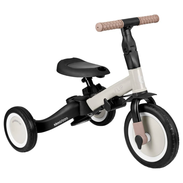 Triciclu KikkaBoo Flip Beige  Metal / Pentru copii photo 5