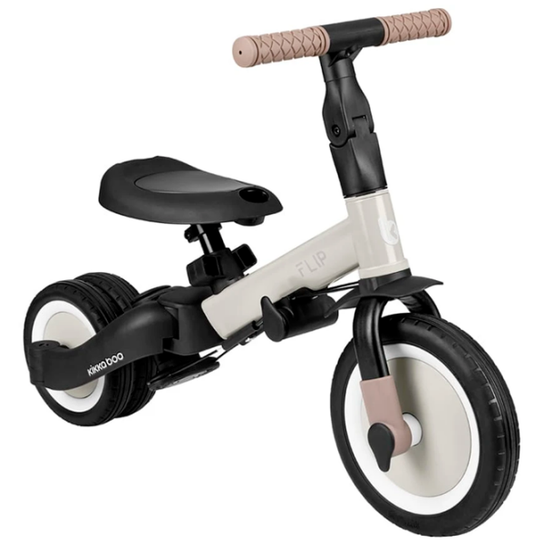 Triciclu KikkaBoo Flip Beige  Metal / Pentru copii photo 6