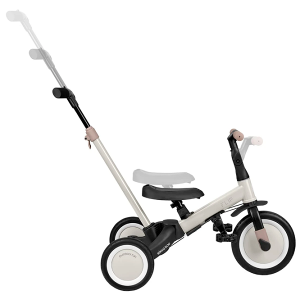 Triciclu KikkaBoo Flip Beige  Metal / Pentru copii photo 9