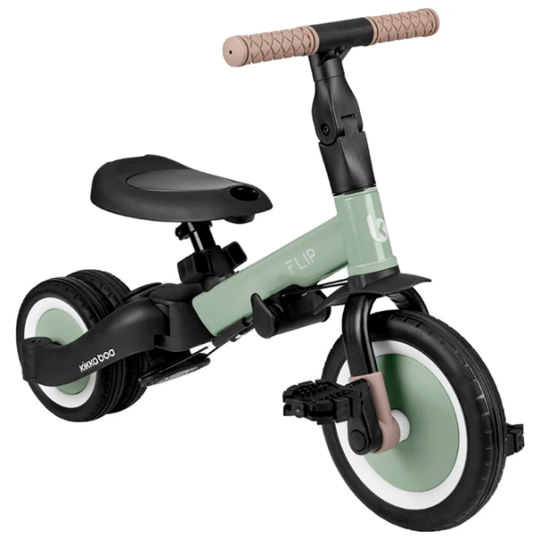 Triciclu KikkaBoo Flip Army Green  Metal / Pentru copii photo 4