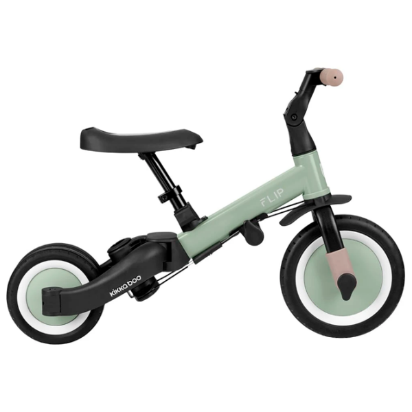 Triciclu KikkaBoo Flip Army Green  Metal / Pentru copii photo 9