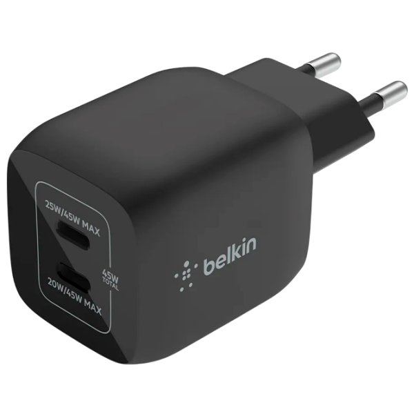 Сетевое зарядное устройство Belkin WCH011VFBK (45 Вт) Черный 2.4 А / Черный photo 3