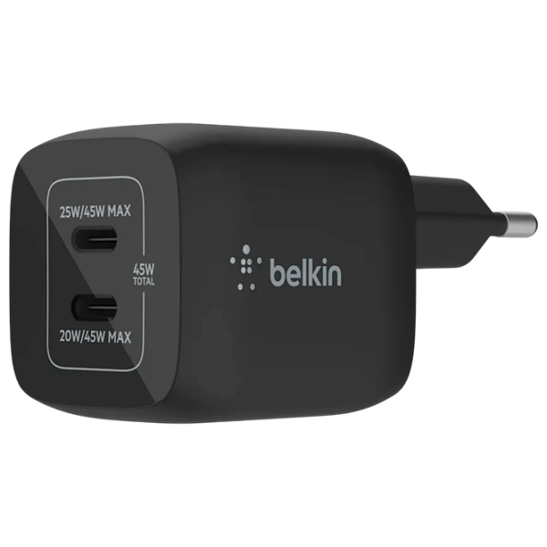 Сетевое зарядное устройство Belkin WCH011VFBK (45 Вт) Черный 2.4 А / Черный photo 5