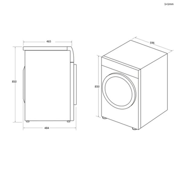 Mașină de uscat rufe Candy CSO4H7A2DE-S White 7 kg, E photo 6