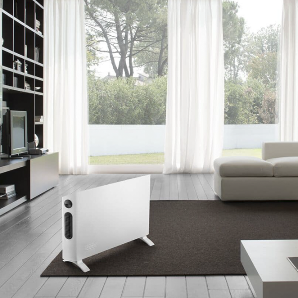 Convector DeLonghi HSX 4320E White 20 m², 2000 W, Electronic, Pe podea photo 3