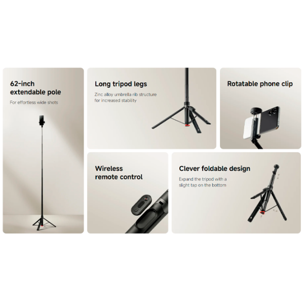 Селфи палка Xiaomi Zoom Floor Черный Bluetooth / Черный photo 3