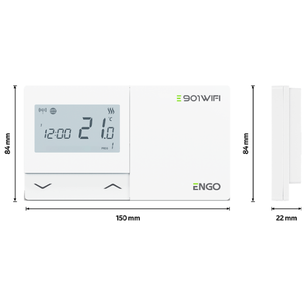 Termostat ENGO E901WIFI White Pentru spații închise / Baterie photo 2