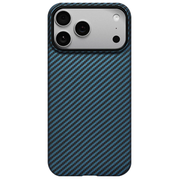 Чехол для смартфона Apple iPhone 17 Pro Max (Ultra Slim) Черный Синий Pitaka, ПК, MagSafe Back