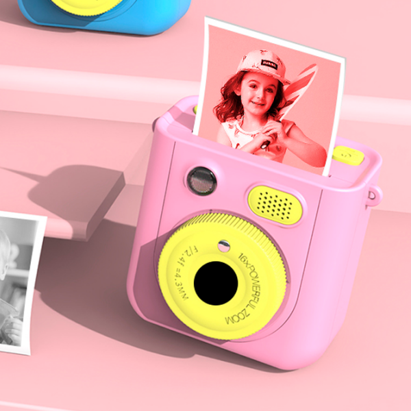 Cameră foto Kidyprint WK01 Pink Pentru copii, 3+ photo 2