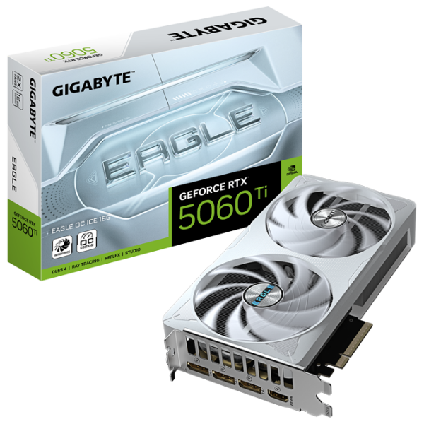 Видеокарта Gigabyte GeForce RTX 5060 Ti EAGLE OC ICE 16 ГБ PCI Express x16 5.0 photo 10