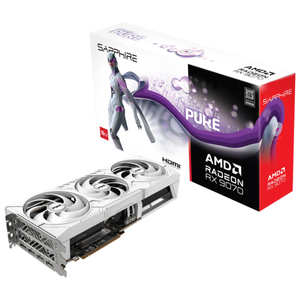 Видеокарта Sapphire Radeon RX 9070 PURE OC 16 ГБ PCI Express x16 5.0 photo 6