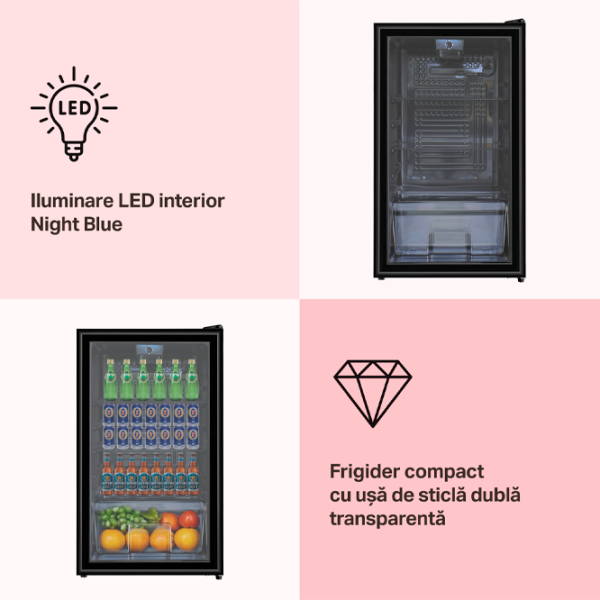 Vitrină frigorifică Starcrest SBC-9202BK Black  / , / , E photo 4