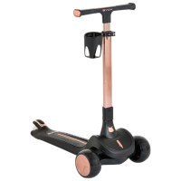 Детский двухколёсный самокат Moni Aero (MT.225315) Угольный 3 года, 50 кг, Полиуретановые