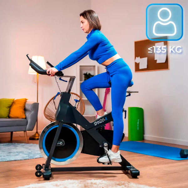 Bicicletă fitness Thunder SPINZO-X Black Blue , 135 kg photo 5