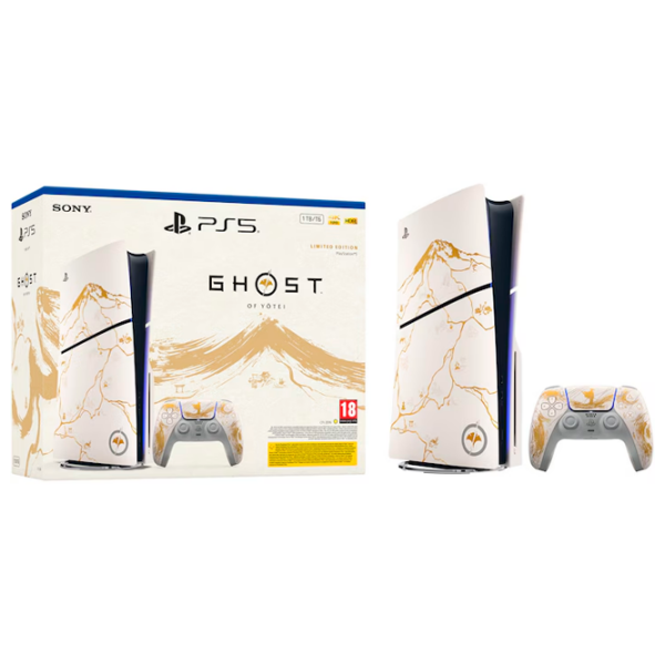 Игровая приставка Sony PlayStation 5 Slim Disc Edition Ghost of Yōtei Золото SSD 1 ТБ, RAM 16 ГБ photo 7