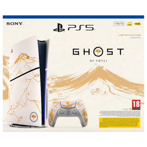 Игровая приставка Sony PlayStation 5 Slim Disc Edition Ghost of Yōtei Золото SSD 1 ТБ, RAM 16 ГБ photo 8