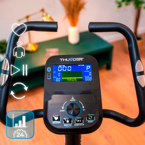 Bicicletă fitness Thunder TRIX Black Blue , 150 kg photo 5