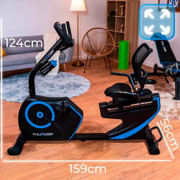 Bicicletă fitness Thunder Opal Black Blue , 150 kg photo 3