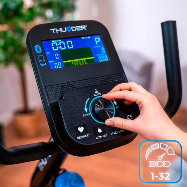 Bicicletă fitness Thunder Opal Black Blue , 150 kg photo 4