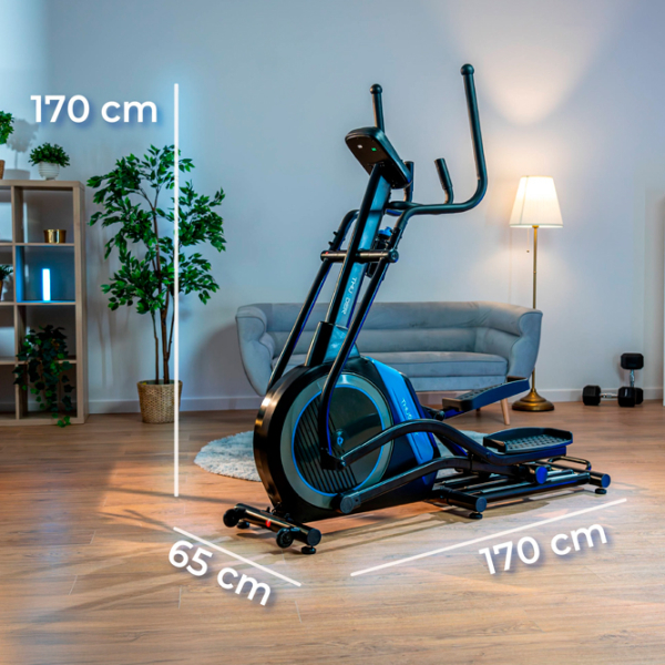 Bicicletă eliptică Thunder Blaze Black Blue 130 kg photo 8