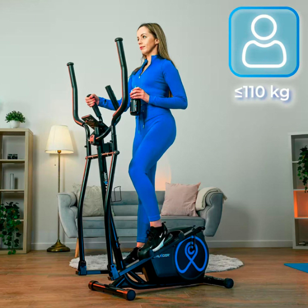 Bicicletă eliptică Thunder Sparky Black 110 kg photo 9