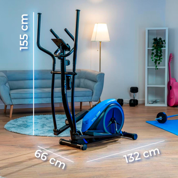 Bicicletă eliptică Thunder Atrox Black Blue 110 kg photo 11