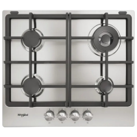 Plită încorporabilă pe gaz Whirlpool TKRL 661 IX Inox Inox, Gratare: Fontă