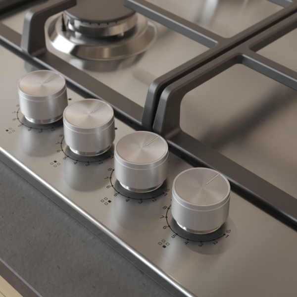 Plită încorporabilă pe gaz Whirlpool TKRL 661 IX Inox Inox, Gratare: Fontă photo 5