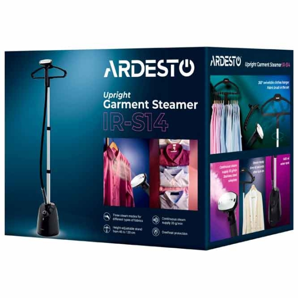 Vaporizator de călcat vertical Ardesto IR-S14 Black 1500 W, 35 g/min, 1.4 l photo 9
