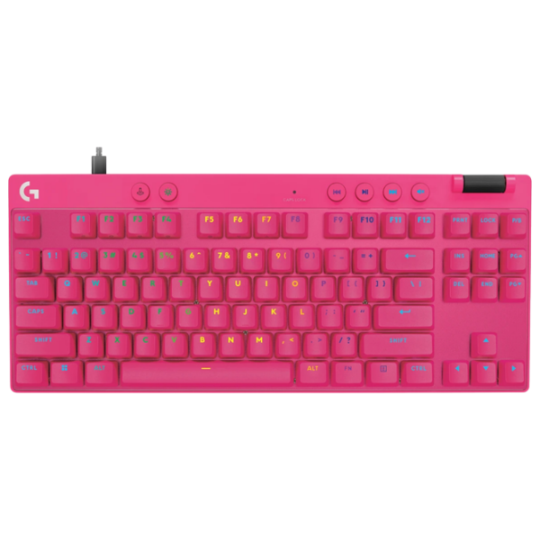 Tastatură Logitech G PRO X TKL Rapid Magenta Gaming, Cu fir photo 1
