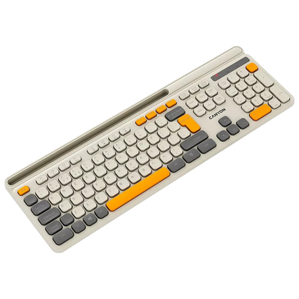 Tastatură Canyon HKB-W03 Beige Gaming, Fără fir photo 5