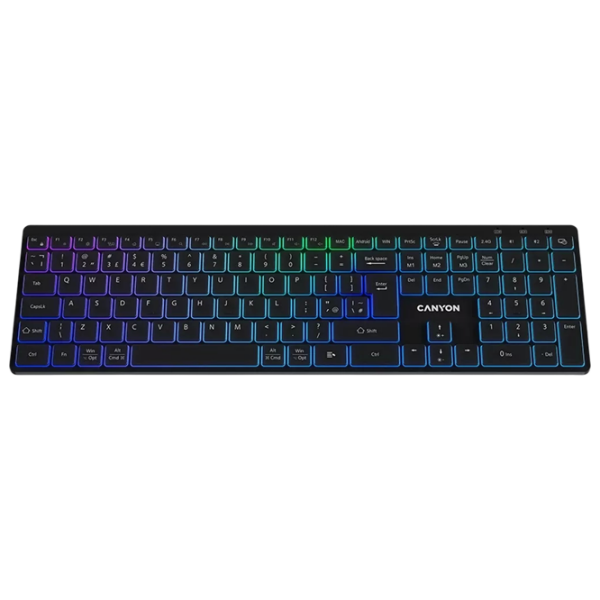 Tastatură Canyon HKB-W11 Black Gaming, Fără fir photo 2