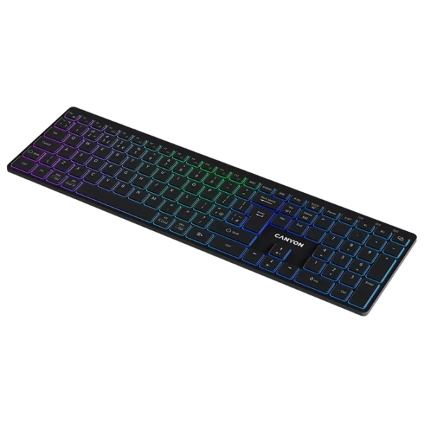 Tastatură Canyon HKB-W11 Black Gaming, Fără fir photo 3
