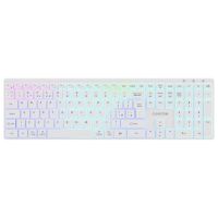 Tastatură Canyon HKB-W11 White Gaming, Fără fir