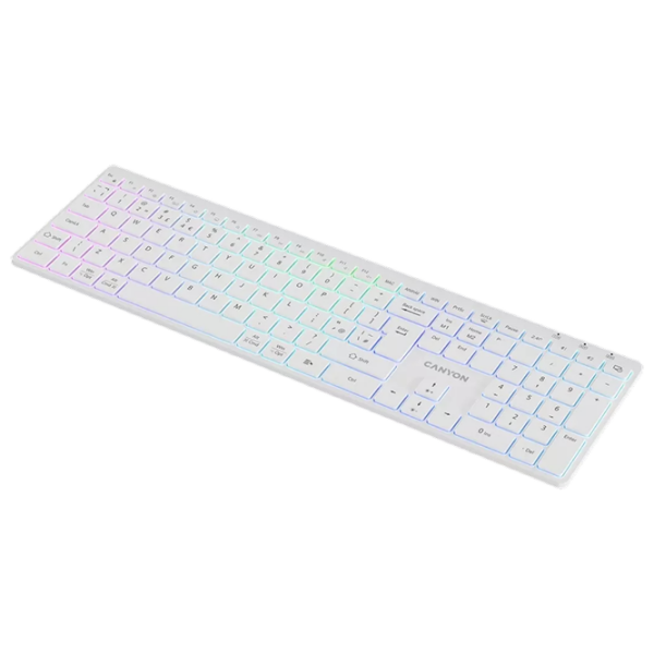 Tastatură Canyon HKB-W11 White Gaming, Fără fir photo 4