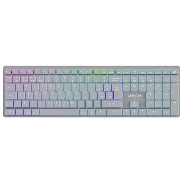 Tastatură Canyon HKB-W11 Gray Gaming, Fără fir photo 1