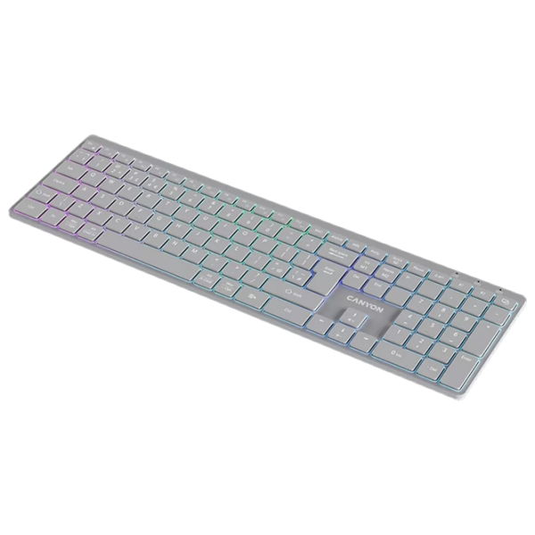 Tastatură Canyon HKB-W11 Gray Gaming, Fără fir photo 3